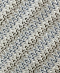 Missoni three-fold zigzag silk tie in white and silver