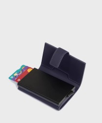 Piquadro Corner C2OW compact wallet 6+2 cc e banconote blu