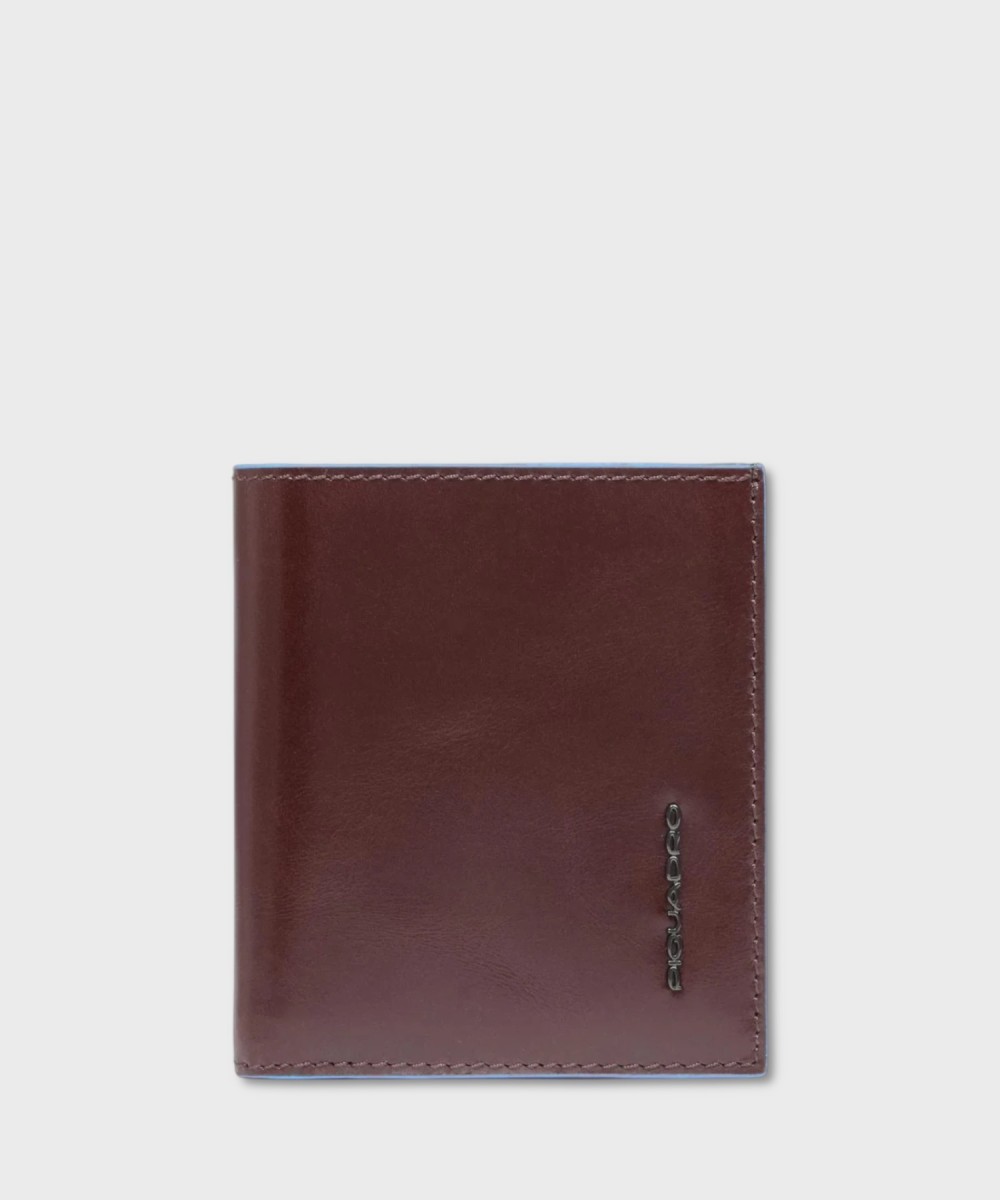 Piquadro Blue Square compact wallet with 9 cc...