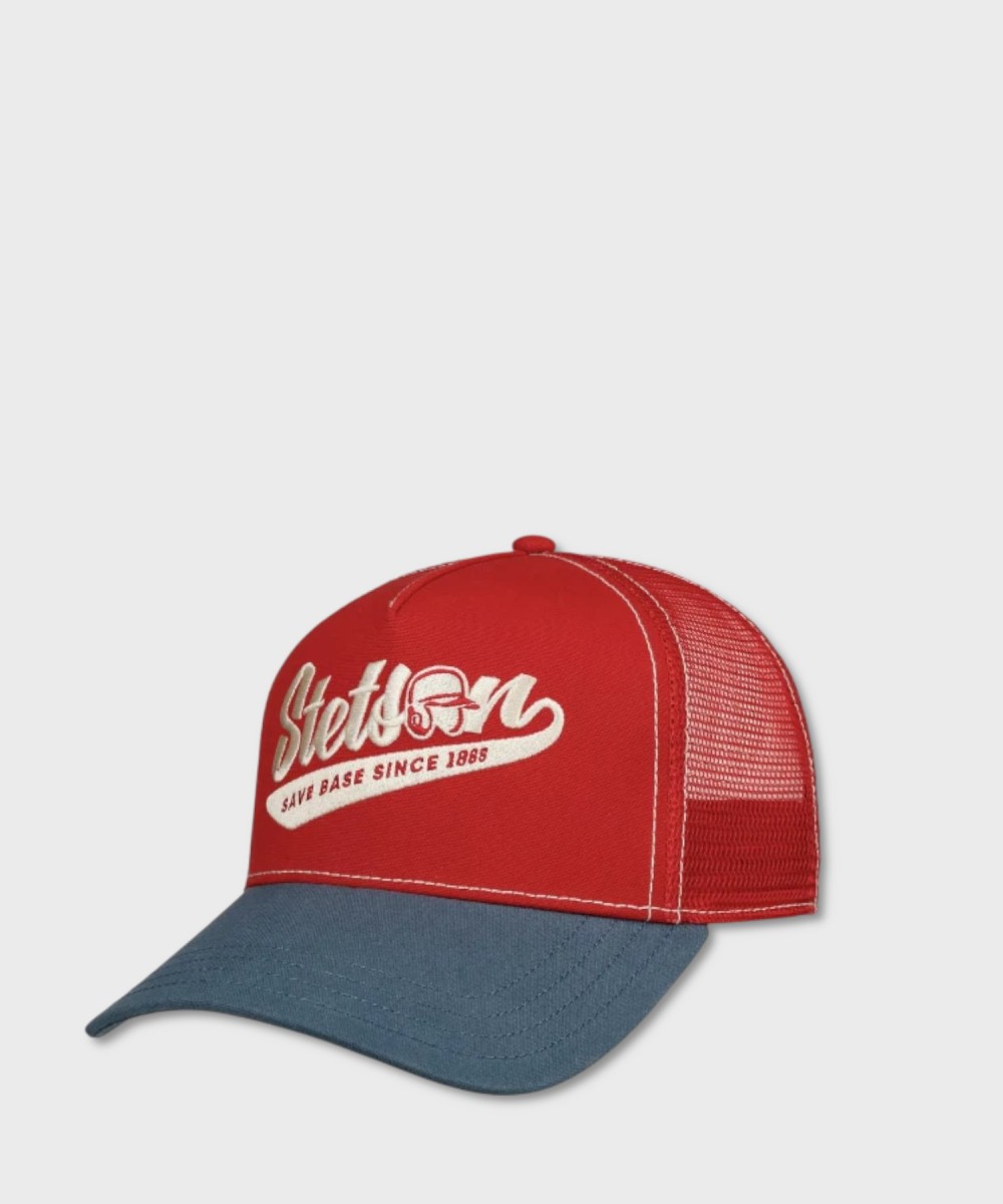 Stetson cappello trucker Baseball Match, red blue