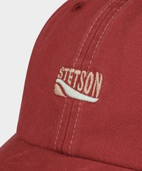 Stetson Wave cotton baseball hat red