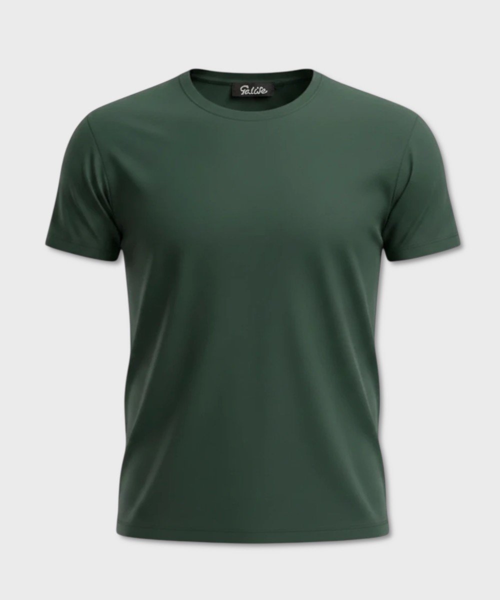 Galise crew neck T-shirt with half sleeves in...