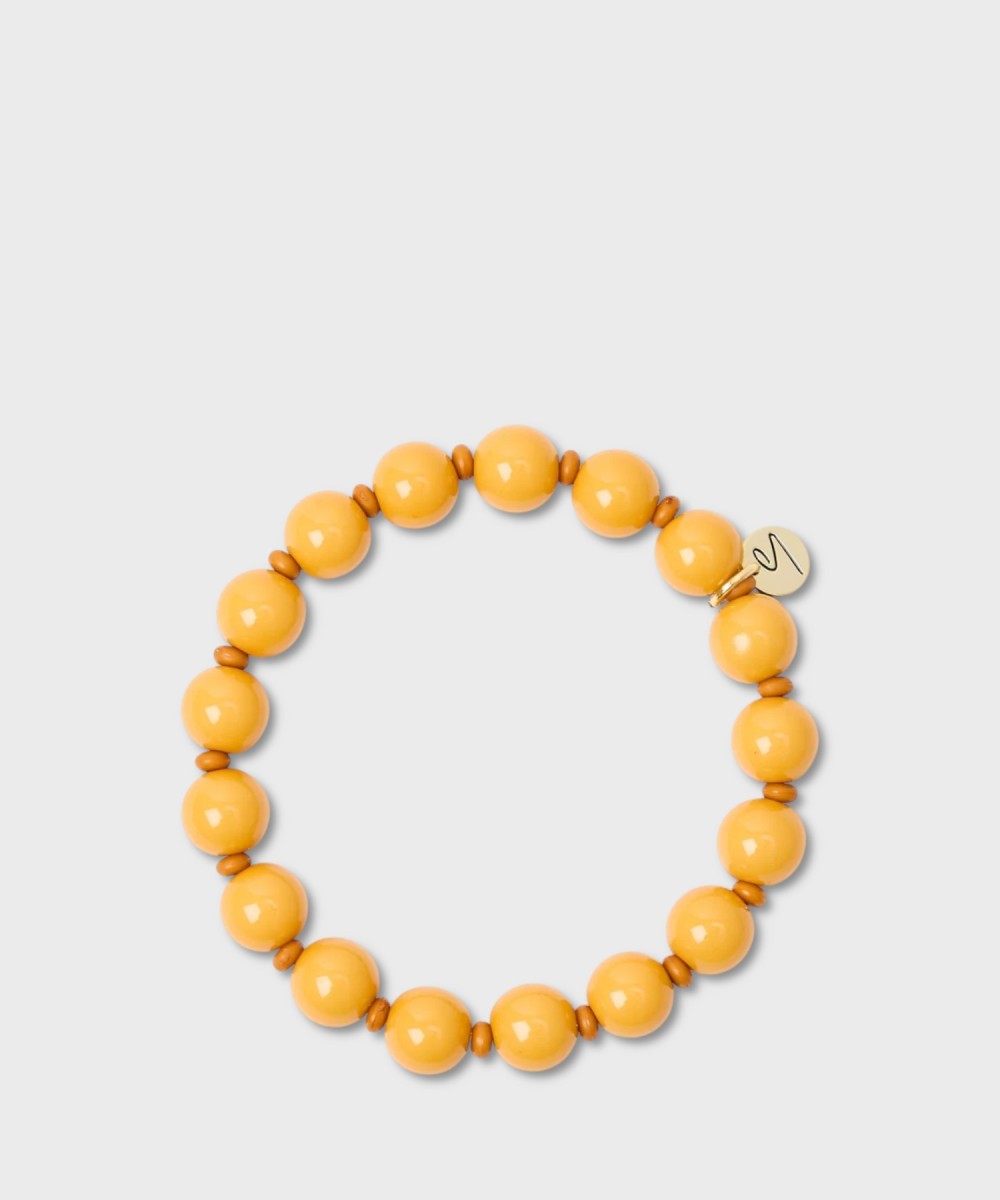 Sodini Maya bracciale con boule piccole senape