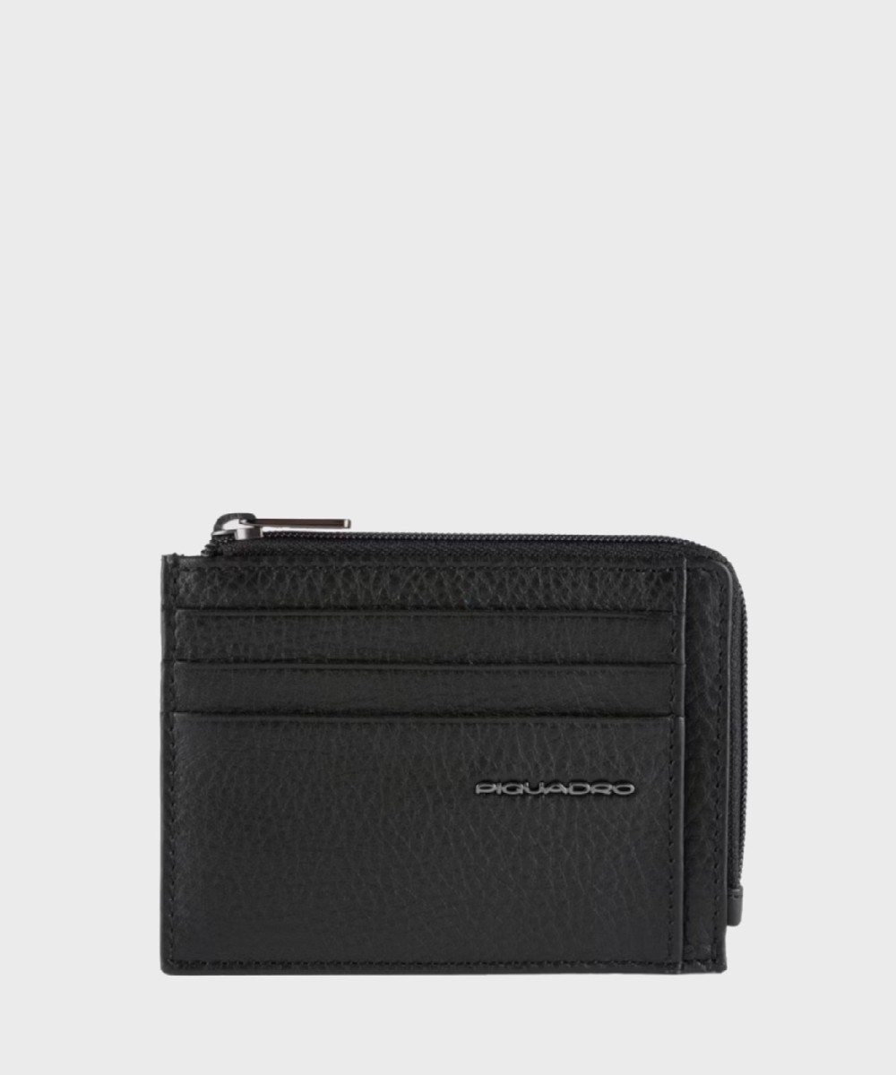 Piquadro Modus Special 6 cc zip pouch in black...