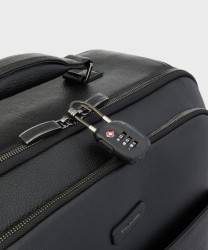 Piquadro Modus Special trolley cabina 55 cm in pelle nero