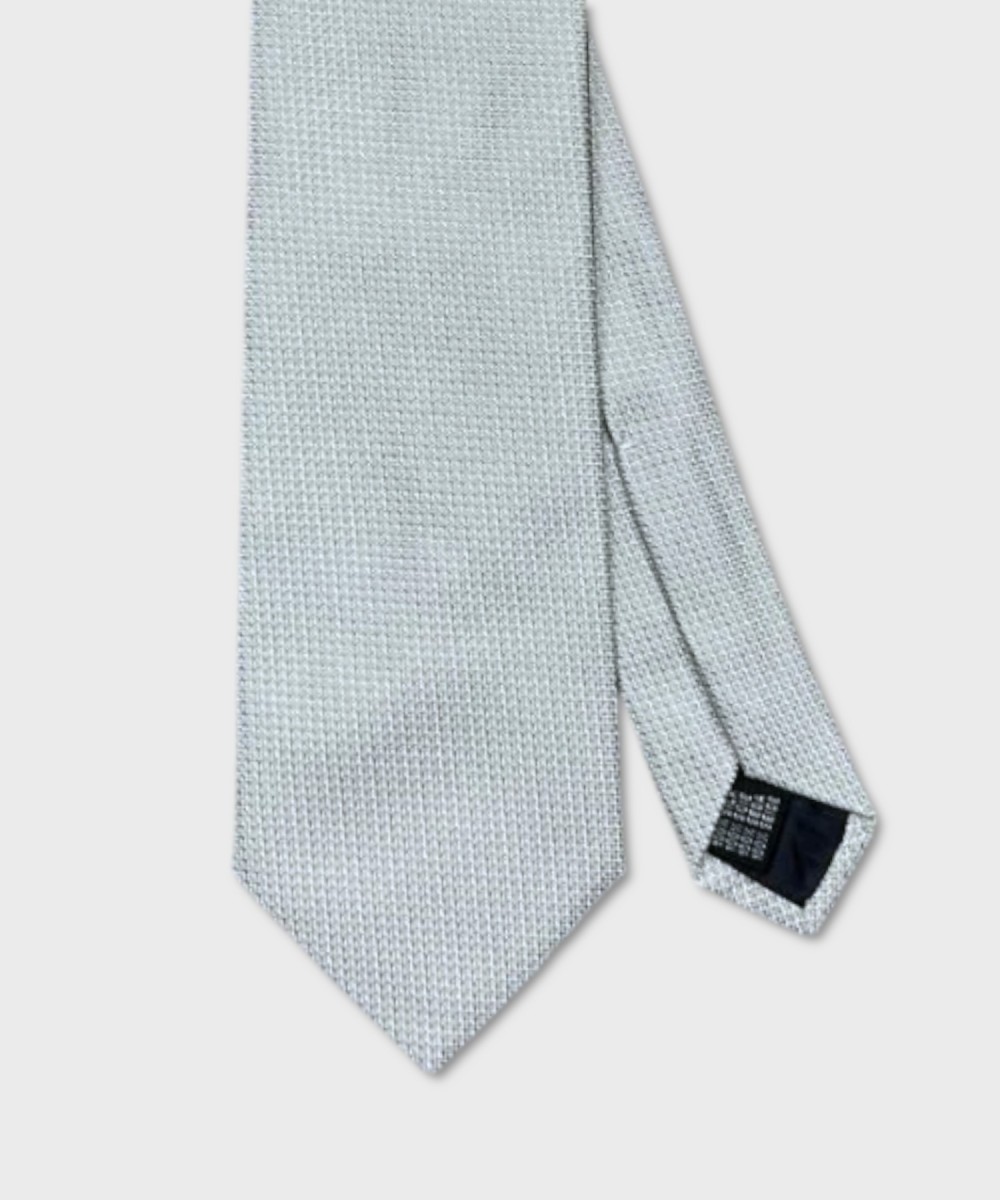Villa Milano three-fold silk tie with a dotted...