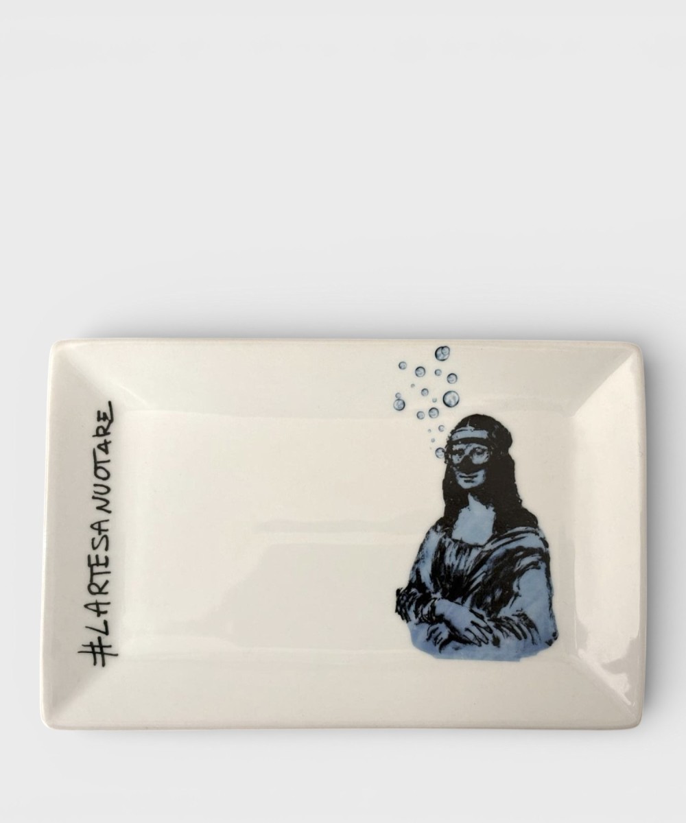 Galise & Blub, La Gioconda, vassoio in ceramica