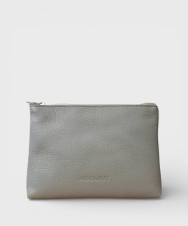Archivio Woolnut borsello pouch in pelle grigio gray