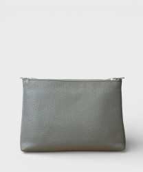 Archivio Woolnut borsello pouch in pelle grigio gray