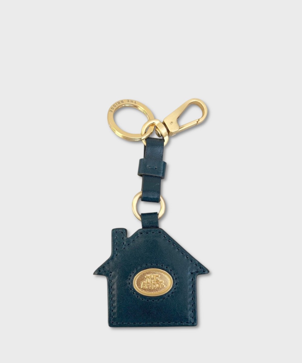 The Bridge Duccio Leather Keychain Peacock Blue...