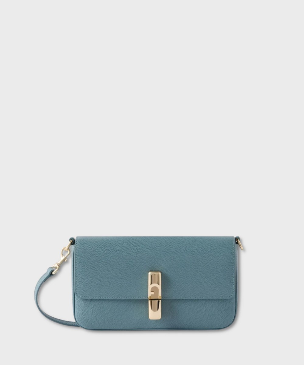 Furla Iride shoulder bag in cloud blue leather