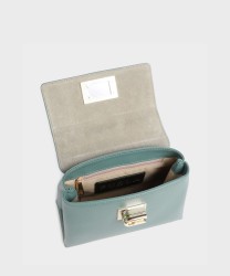 Furla 1927 borsa a mano e a tracolla in pelle verde edera green