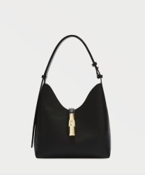 Furla Goccia hobo bag in black leather