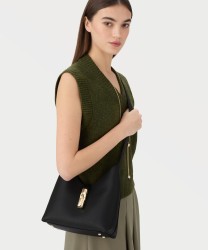 Furla Goccia hobo bag in black leather
