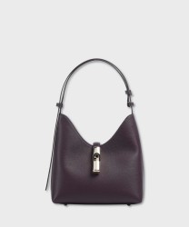 Furla Goccia hobo bag in purple winter bloom leather