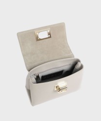 Furla 1927 borsa a mano e a tracolla in pelle grigio stone grey