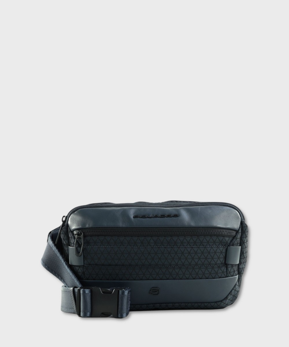 Piquadro Hex marsupio in tessuto ecologico blu