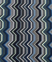 Missoni sciarpa in cotone zig zag, blu