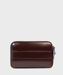 Piquadro Blue Square pochette a mano 2 cerniere in pelle