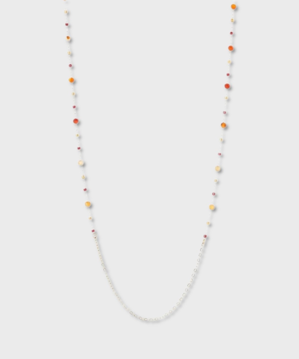 Sodini Izu necklace with stone thread, red