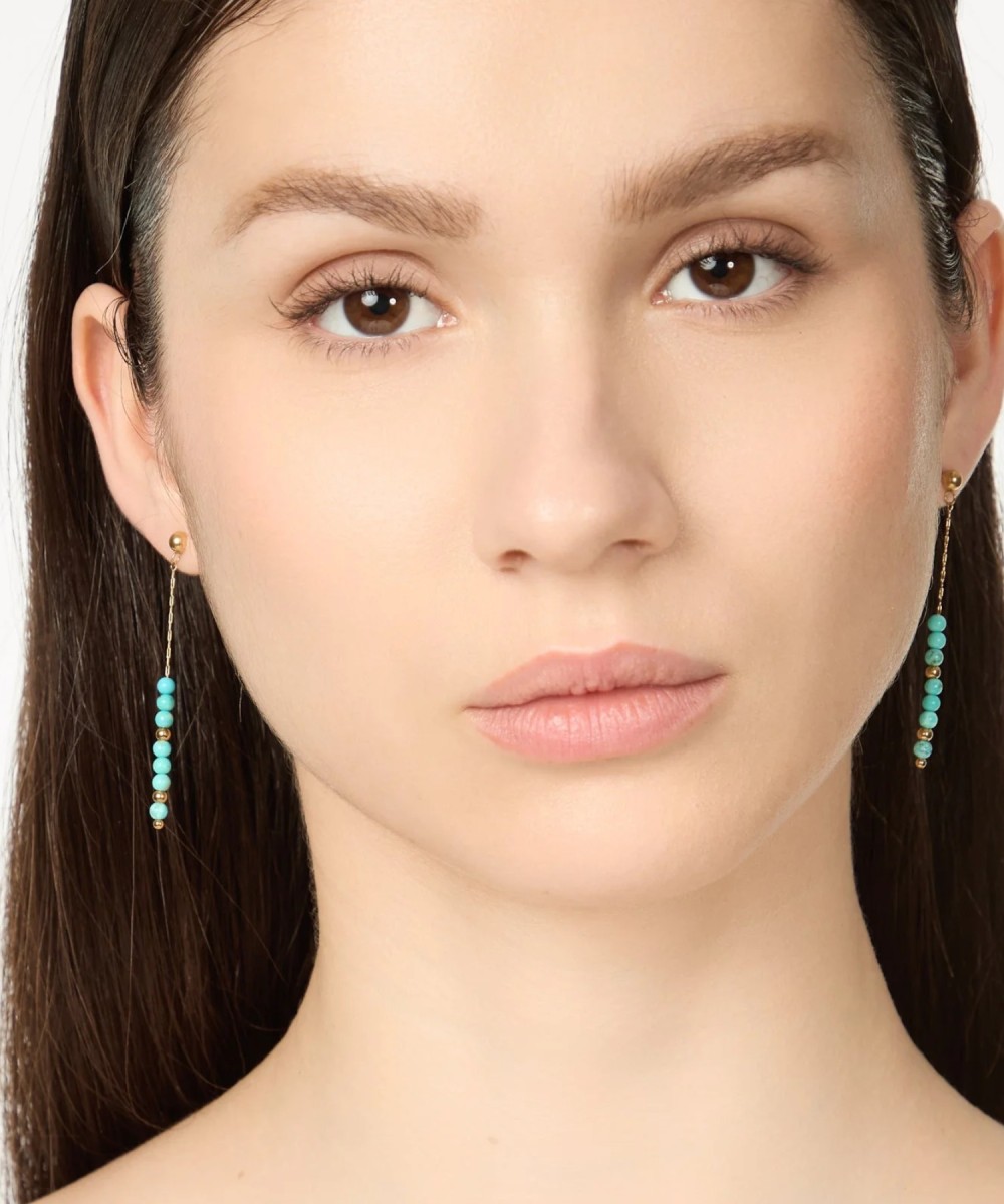 Sodini Izu earrings with turquoise micro...