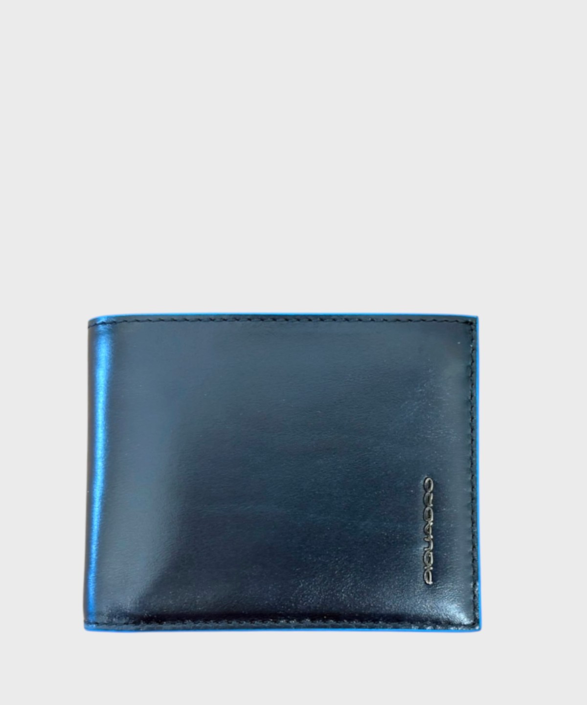 Piquadro Blue Square portafogli con portamonete, 8+1 cc, blu pelle