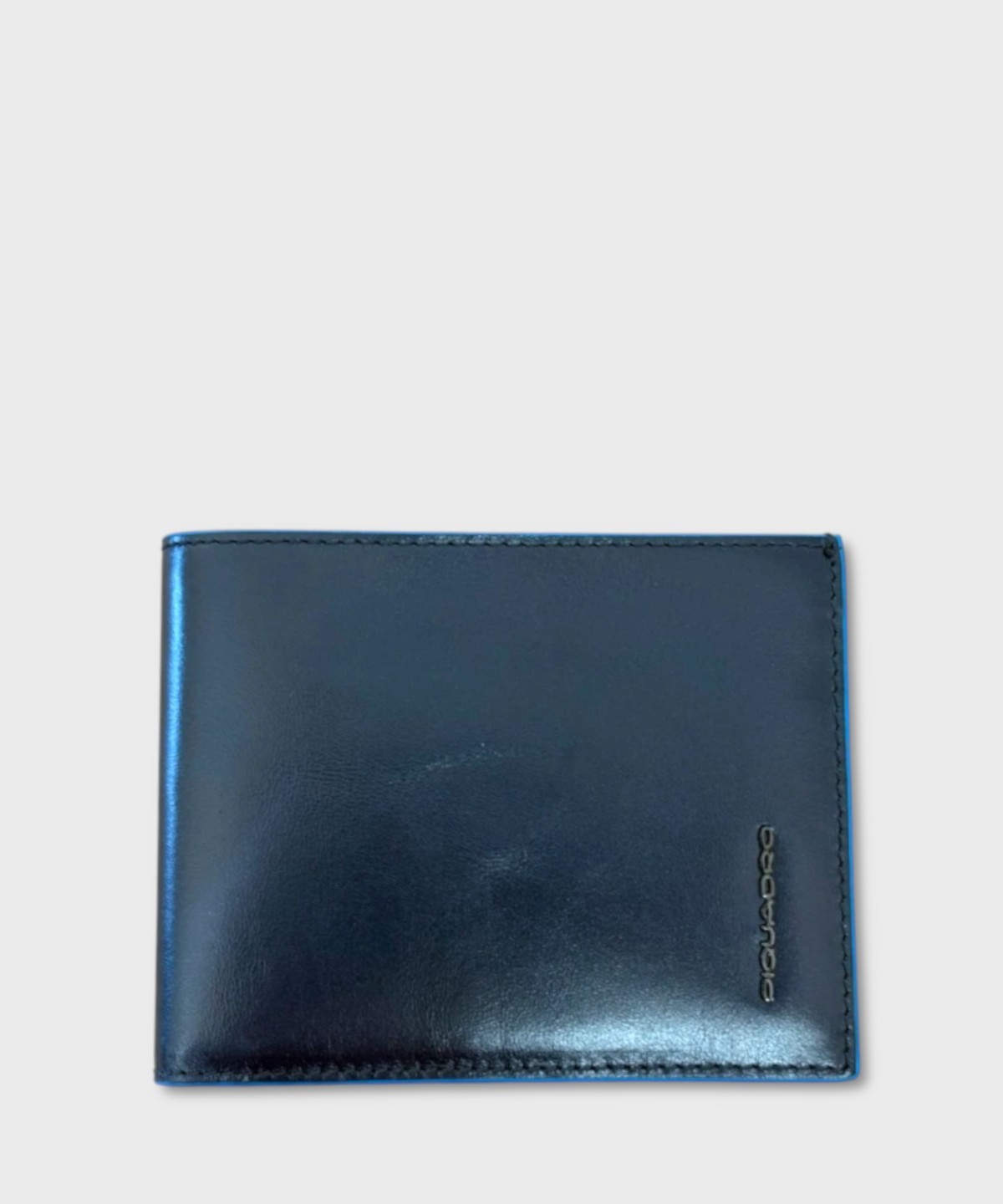 Piquadro Blue Square portafogli 14 cc in pelle blu
