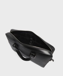 Lancel Paris Charlie 14" Laptop Briefcase in Black Leather