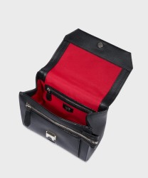 Lancel Paris Ninon Black Leather Shoulder Bag