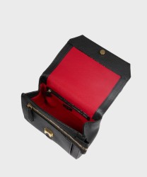 Lancel Paris Ninon Black Leather Shoulder Bag