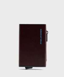 Piquadro Blue Square BL compact wallet banconote e monete 6 cc in