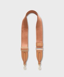 Lancel Paris BCBG adjustable shoulder strap in camel fabric