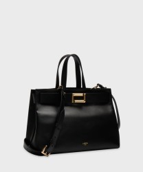 Lancel Paris Angele borsa a mano e a tracolla in pelle nera