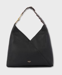 Lancel Paris Pagode Black Leather Shoulder Bag