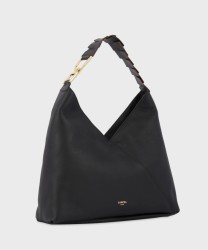 Lancel Paris Pagode Black Leather Shoulder Bag