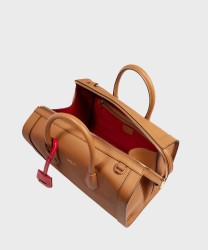Lancel Paris BCBG borsa bowling a mano e a tracolla in pelle