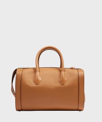 Lancel Paris BCBG borsa bowling a mano e a tracolla in pelle