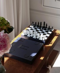 Galise Printworks classic chess scacchiera Art of Chess black legno