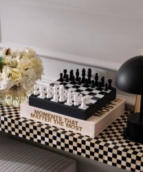 Galise Printworks classic chess scacchiera Art of Chess black legno