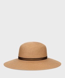 Borsalino Giselle rollable braided hat, lentil
