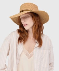 Borsalino Giselle rollable braided hat, lentil