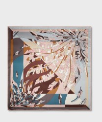 Lancel Paris Motif Duo Arabesque silk yoke scarf