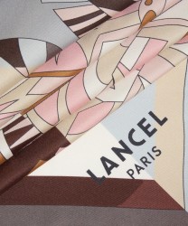 Lancel Paris Motif Duo Arabesque silk yoke scarf