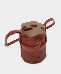 J&M Davidson Carnival Bucket Bag, Terracotta Leather