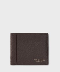 The Bridge Lupo vertical wallet 6 cc and key ring, brown leather