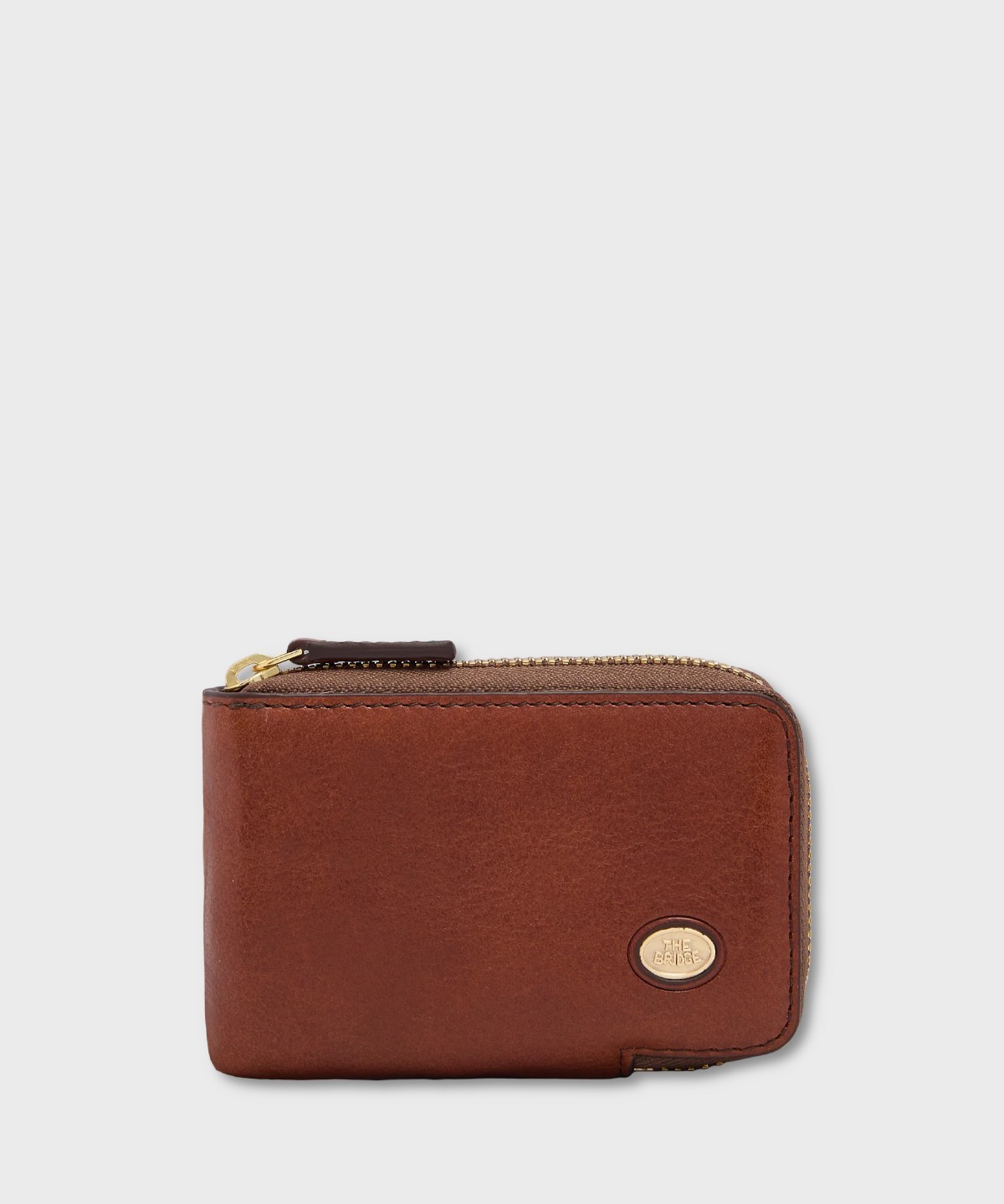 The Bridge Story Zip-Around Brown Leather...