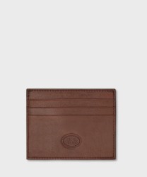 The Bridge Lupo vertical wallet 6 cc and key ring, brown leather