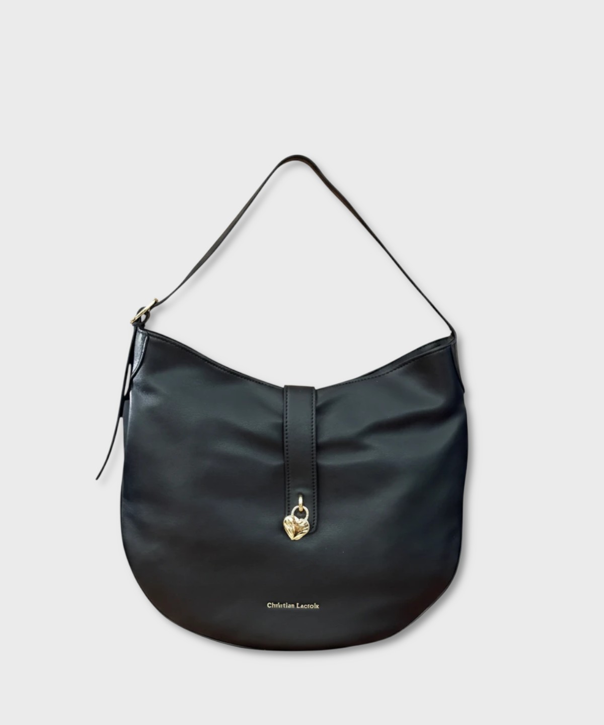 Christian Lacroix Lucie black leather shoulder bag
