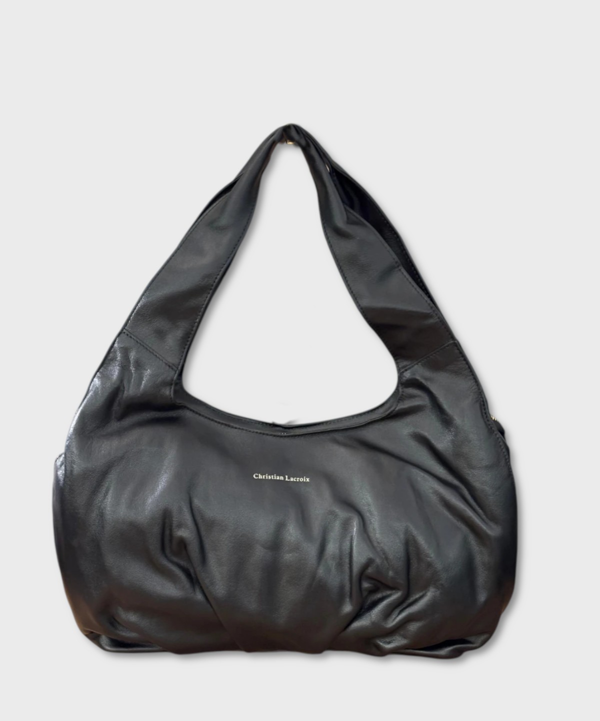 Christian Lacroix Lise black leather shoulder bag