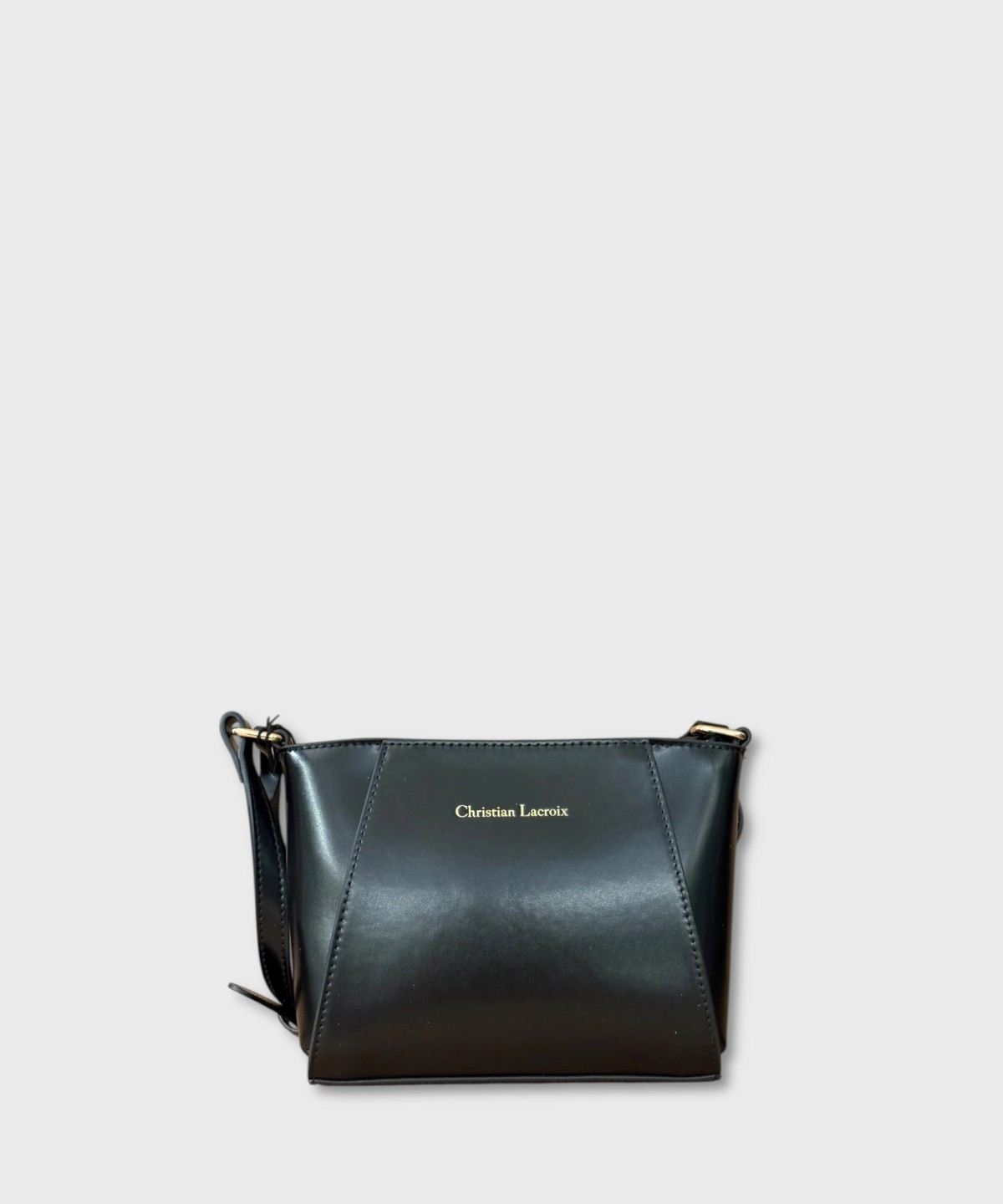 Christian Lacroix Laurenè black leather shoulder bag
